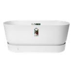 greenville pflanzgefäß 80cm rollen weiss